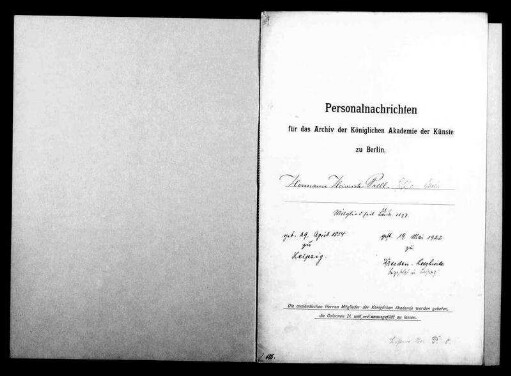 Prell, Hermann Heinrich - Maler 1897 - Januar - 22