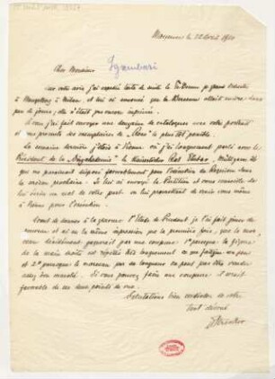 Brief an Giovanni Sgambati : 22.04.1910