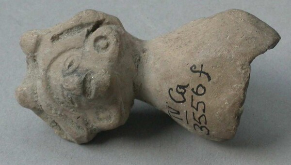 Fragment of a clay rattle (clay head)