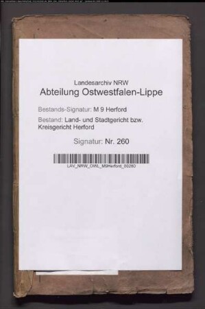 Inventarium der Utensilien