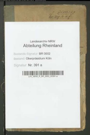 Pension des Generalvikars v. Caspars und Pensionierung des kölnischen Generalvikariatspersonals, 1814-19. (Akten der Regierung zu Arnsberg). (1804ff) 1817-1819 391a. II. Pensionierung mehrer von den Franzosen unberücksichtigt gebliebener Stiftsofficianten im ostrheinischen Kleve