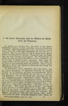 ¬Ein¬ heiterer Spaziergang durch das Wäldlein der Sprüchwörter und Redensarten