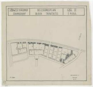 Belegungspläne Trinitatis (Original) Südwestkirchhof Stahnsdorf - Gartenblock II , Erbbegräbnisstellen