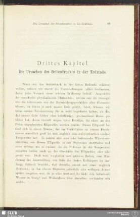 Drittes Kapitel. Die Ursachen des Seitendruckes in der Erdrinde