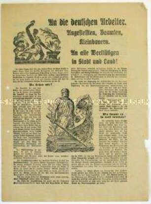 Aufruf der KPD zur Wahl von Ernst Thälmann zum Reichspräsidenten 1925