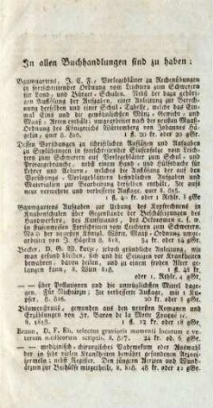 In allen Buchhandlungen sind zu haben: