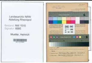 Entnazifizierung Heinrich Mueller , geb. 25.07.1897 (Schlosser)