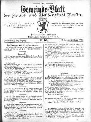 1901,10: No. 10, 10. März 1901