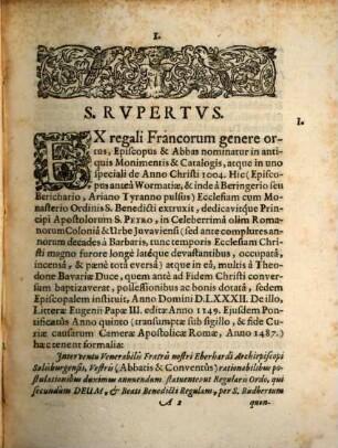 Catalogus cum historiae compendio abbatum monasterii S. Petri Salisburgi : ex antiquis chronicis, litteris et monumentis authenticis, quae in dicto monasterio asservantur, extractus