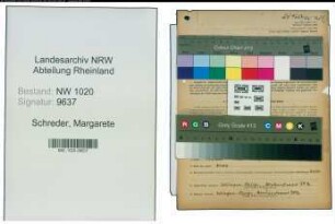 Entnazifizierung Margarete Schreder , geb. 10.06.1903 (Haushaelterin)