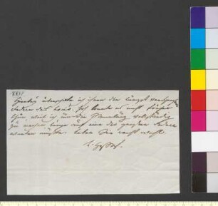 Brief von Sachsen-Weimar und Eisenach, Luise Augusta Großherzogin von an Goethe, Johann Wolfgang von