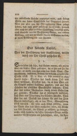 Das siebende Kapitel.