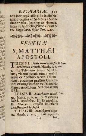 131-147, Festum S. Matthaei Apostoli; Festum S. Michaelis Archangeli; Festum SS. Simonis & Judae Apost.