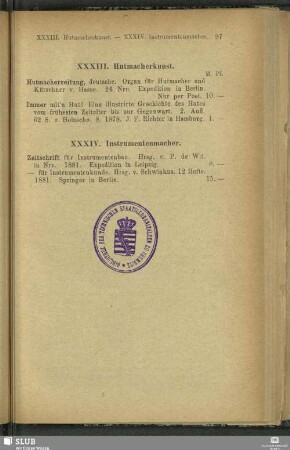 XXXIV. Instrumentenmacher