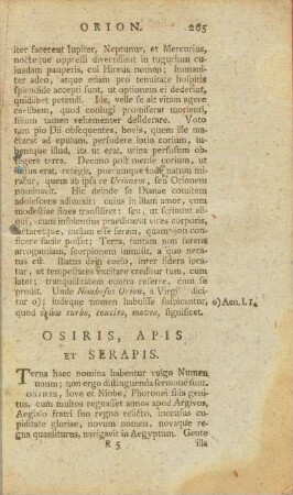 Osiris, Apis Et Serapis