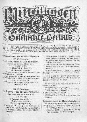 Tagesordnung der nächsten Sitzungen