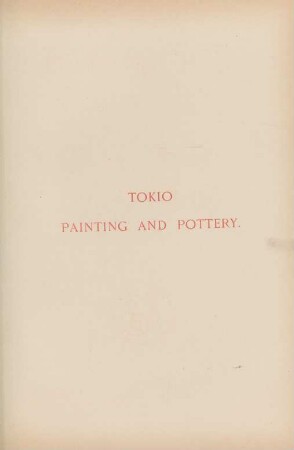 Tokio painting and pottery.