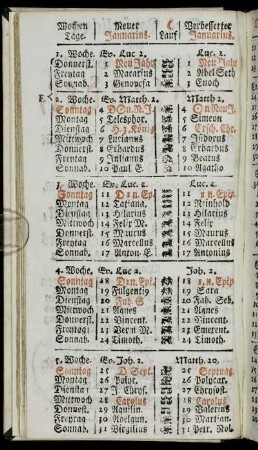 Neuer Januarius. - Neuer Julius. - Alter Junius. Monds-Viertel.