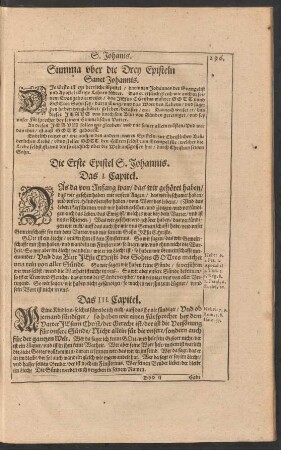 Summa uber die Drey Episteln Sanct Johannis.