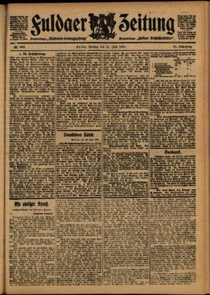 Ausgabe vom Freitag, den 21. Juli 1905.
