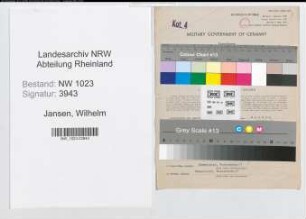 Entnazifizierung Wilhelm Jansen , geb. 06.10.1896 (Obersteuerinspektor)