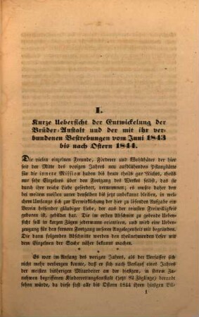 Nachricht über die Brüder des Rauhen Hauses als Seminar für innere Mission unter deutschen Protestanten, 2. 1844