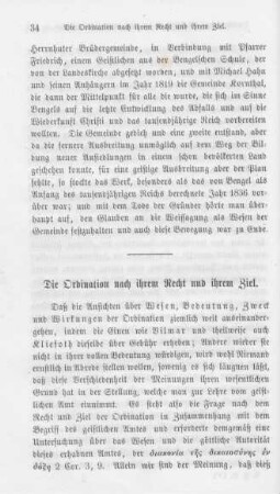 34-57 Die Ordination nach ihrem Recht und ihrem Ziel