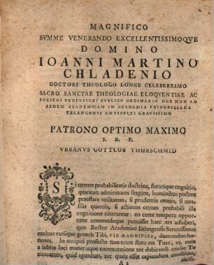 Historia probabilitatis antiquissima : prolusio historiae de probabili, uberius olim exponendae praemissa