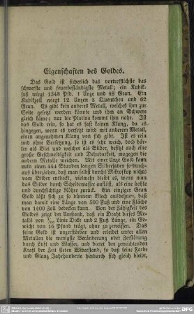 Eigenschaften des Goldes