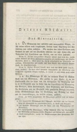 Dritter Abschnitt. Das Mineralreich.