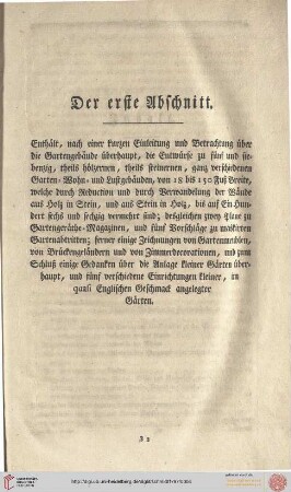 Erster Abschnitt: Titelblatt