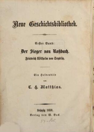 Neue Geschichts-Bibliothek. 1