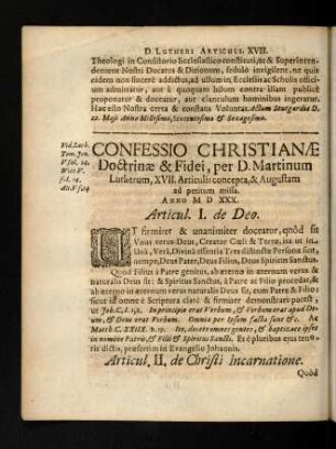 C6v-C8v, Confessio Christianae Doctrinae & Fidei, ...