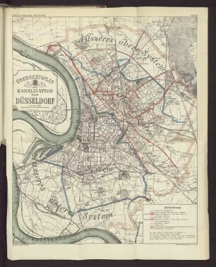 Tafel III Übersichtsplan DerKkanalisation Von Düsseldorf