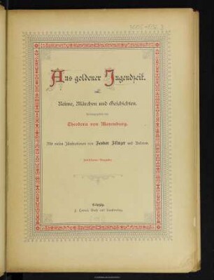 Aus goldener Jugendzeit : Reime, Märchen und Geschichten