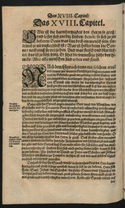Das XVIII. Capitel.