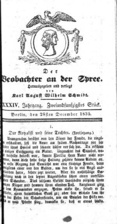 52. Stueck, 28. Dezember 1835