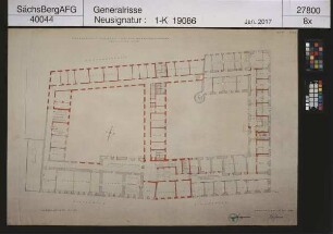 Oberbergamt Freiberg; Um- und Erweiterungsbau - Vorplanung, 1. Obergeschoss
