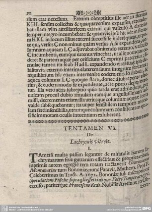 TENTAMEN VI. De Lachrymis vitreis.
