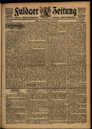 Ausgabe vom Montag, den 17. August 1903.