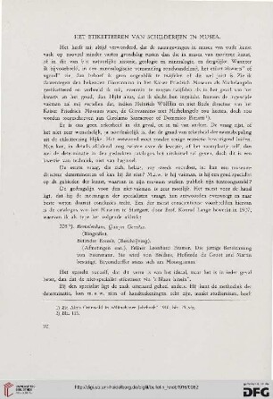 2.Ser. 9.1916: Het etiketteeren van schilderijen in musea