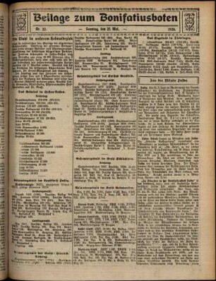 Zweite Ausgabe vom Sonntag, den 27. Mai 1928.