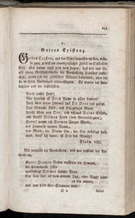 1. Gottes Existenz