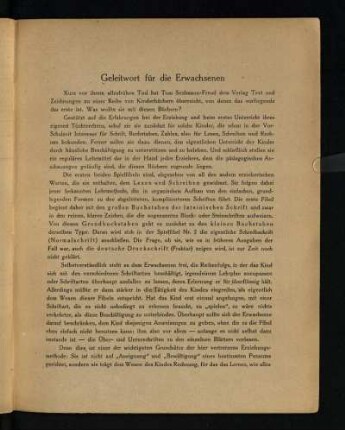 Geleitwort für die Erwachsenen