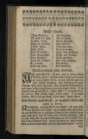 Vorbereitung zum Gebeth.