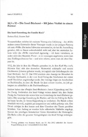 Die Insel-Sammlung der Familie Koch