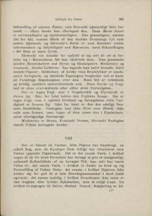 VIII. Pan Tadeusz, Aarhundredets eneste fortællende Digtning. Mickiewicz og Rzewuski. Mickiewicz's Betydning