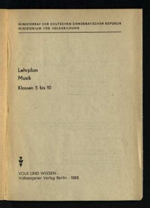 1988: Klassen 5 bis 10