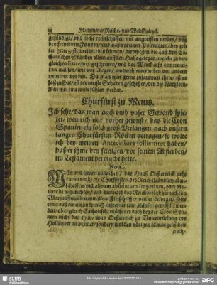 Churfürst zu Meintz