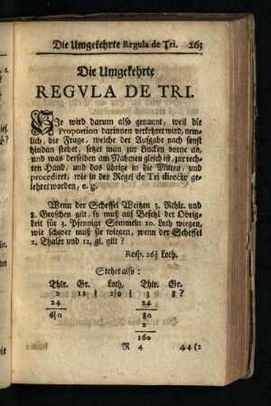 Die Umgekehrte Regvla de Tri [einfach und dupla]